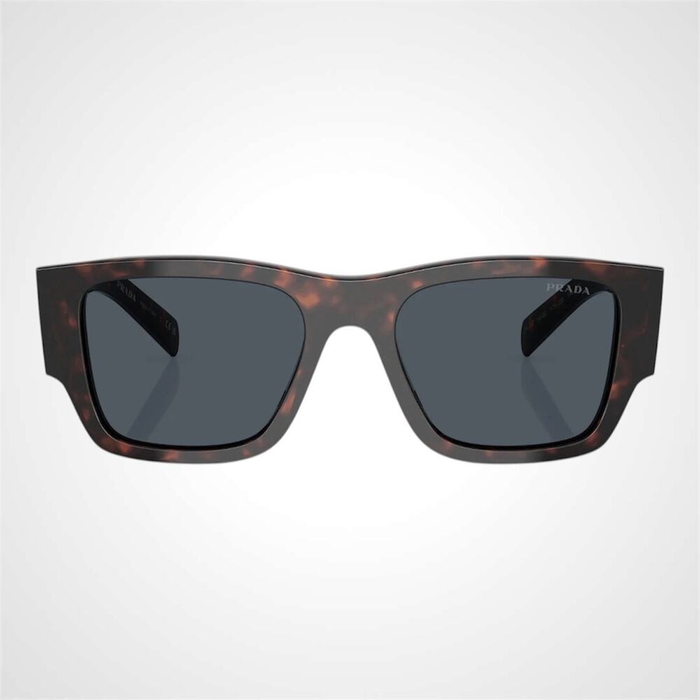 New PRADA Sunglasses Brown Root Tortoise Square Men's Plaque Logo - Picture 4 of 5